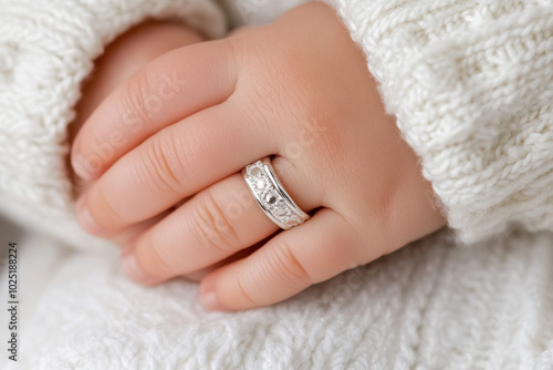 A Newborn's Hand Laying Nex...