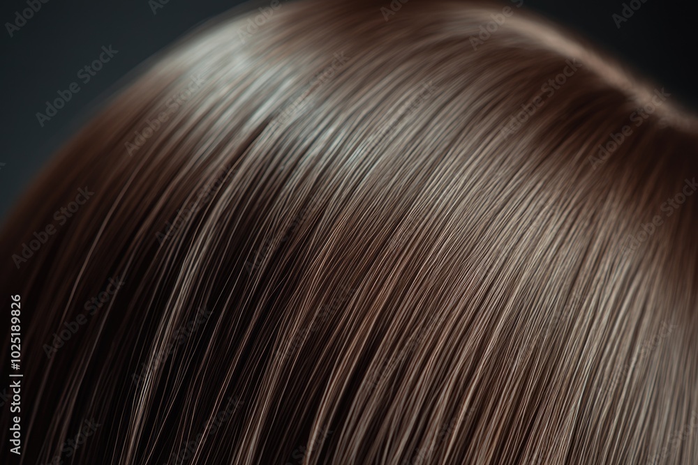 Close-Up of Brown Straight Hair Texture Close-Up of Brown Straight Hair Texture