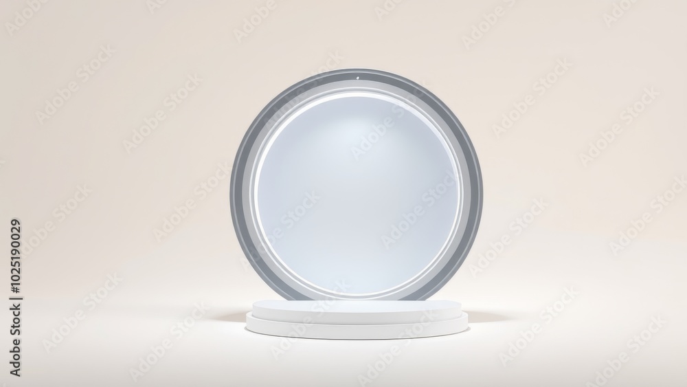 Podium for product presentation on soft light colour background. Podium for product presentation on soft light colour background.