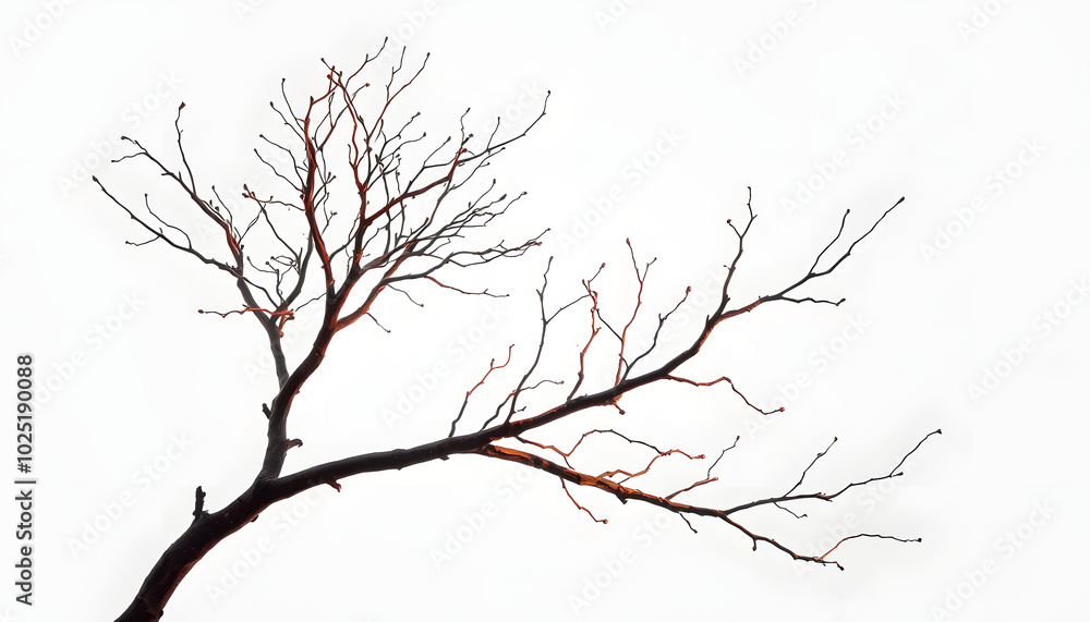 Dry tree branches isolated on white background isolated with white highlights, png Dry tree branches isolated on white background isolated with white highlights, png
