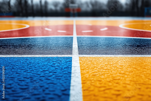 Basketball Court Background