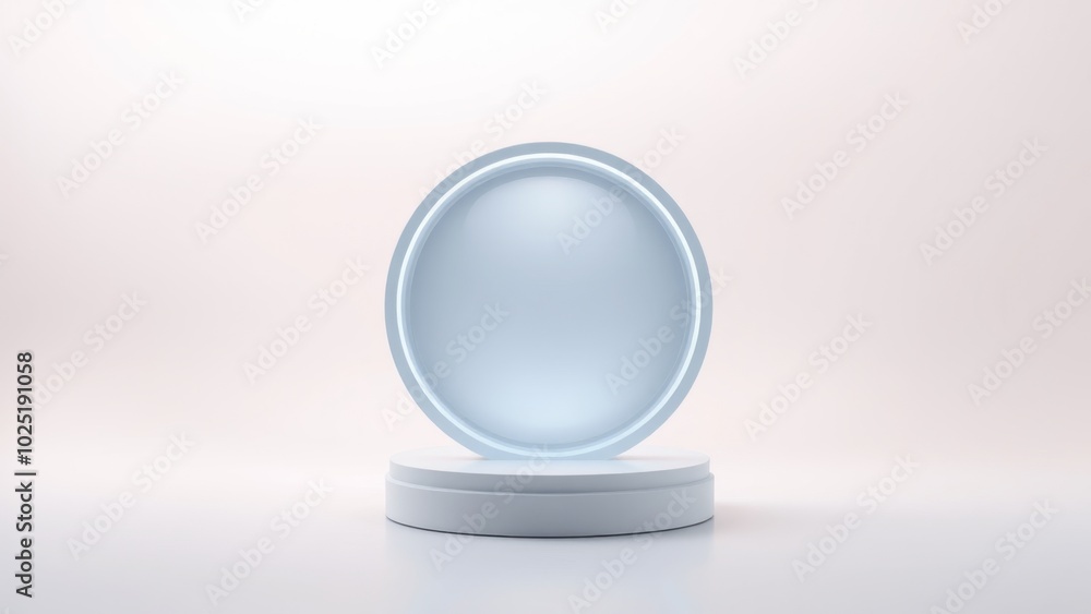 Podium for product presentation on soft light colour background. Podium for product presentation on soft light colour background.