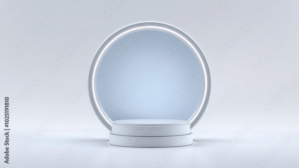 Podium for product presentation on soft light colour background. Podium for product presentation on soft light colour background.