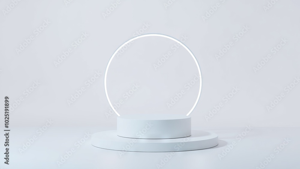 Podium for product presentation on soft light colour background. Podium for product presentation on soft light colour background.