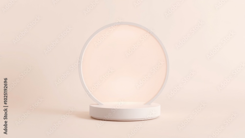 Podium for product presentation on soft light colour background. Podium for product presentation on soft light colour background.