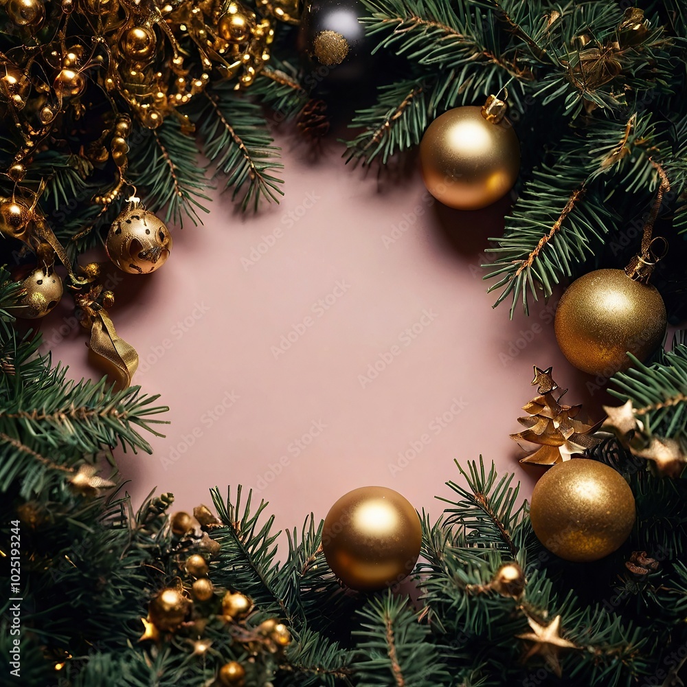Free Photo christmas wreath with bells and ribbon greeting card Christmas border with copy space festive background Free Photo christmas wreath with bells and ribbon greeting card Christmas border with copy space festive background