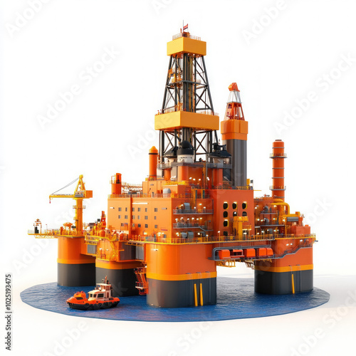Oil Rig Isolated
