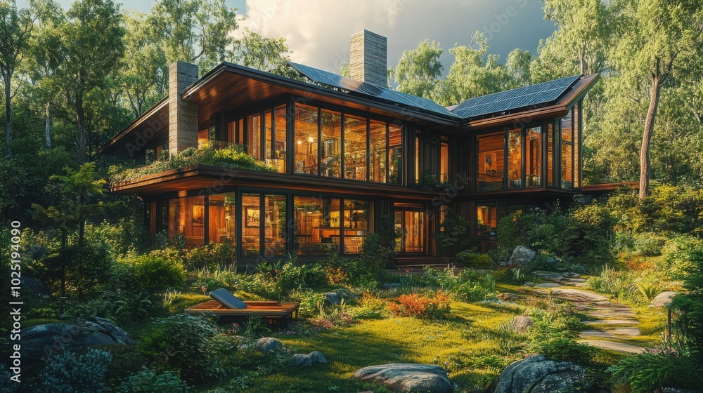 Eco-Friendly Solar-Powered House with Sustainable Features for Modern Living Eco-Friendly Solar-Powered House with Sustainable Features for Modern Living