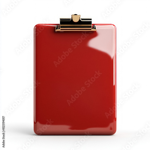Red Clipboard Isolated