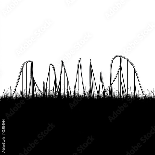 Roller Coaster Silhouette, ...