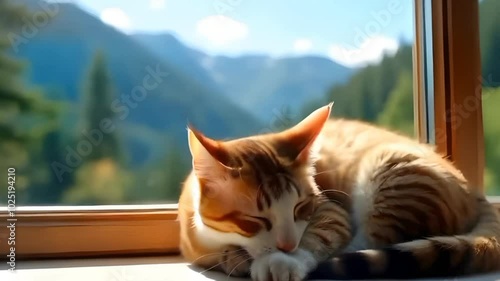 cat on the window