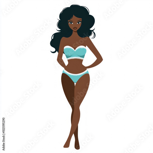 Woman Bathing Suit Isolated