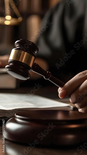 Wallpaper Mural Close-Up of Hands Holding a Gavel Torontodigital.ca