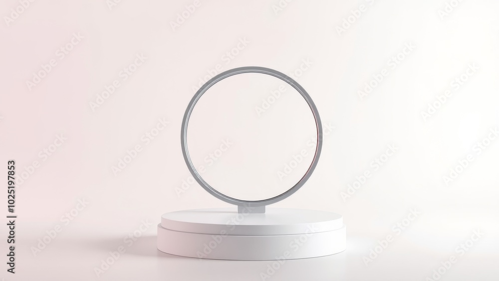 Podium for product presentation on soft light colour background. Podium for product presentation on soft light colour background.