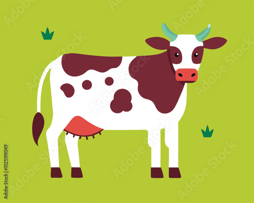 cow and calf vector illustration file.