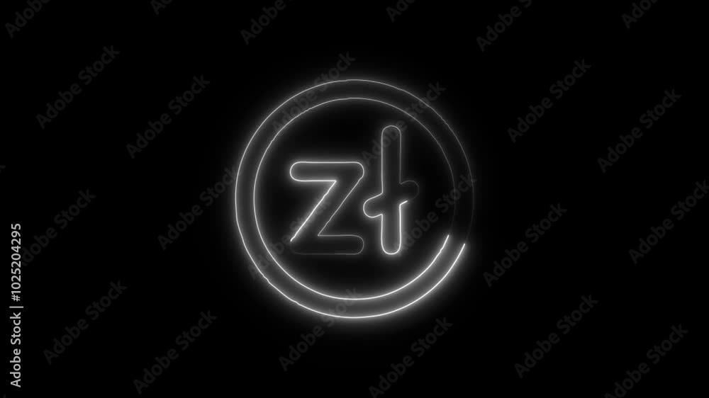 Currency Zloty Outline Icon in HD Video Neon Animation – Finance and Money Symbol on Black Background Currency Zloty Outline Icon in HD Video Neon Animation – Finance and Money Symbol on Black Background