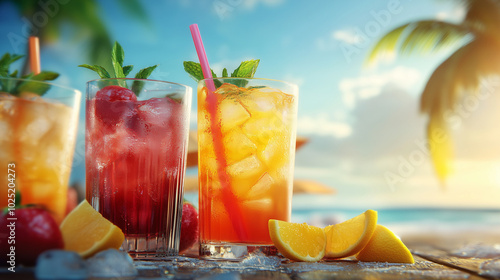 cocktails on the beach