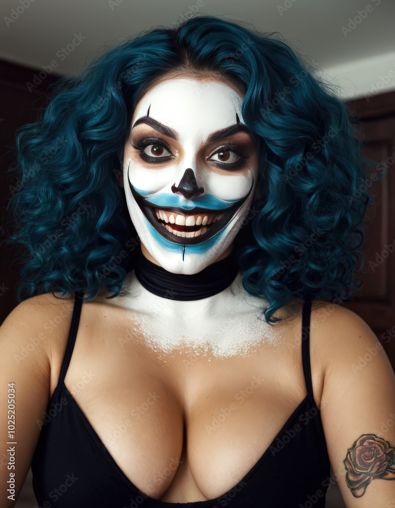 Obraz premium portrait of a woman in carnival mask
