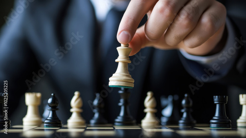 Wallpaper Mural A business professional strategizes their next move during a chess game in a stylish office setting Torontodigital.ca