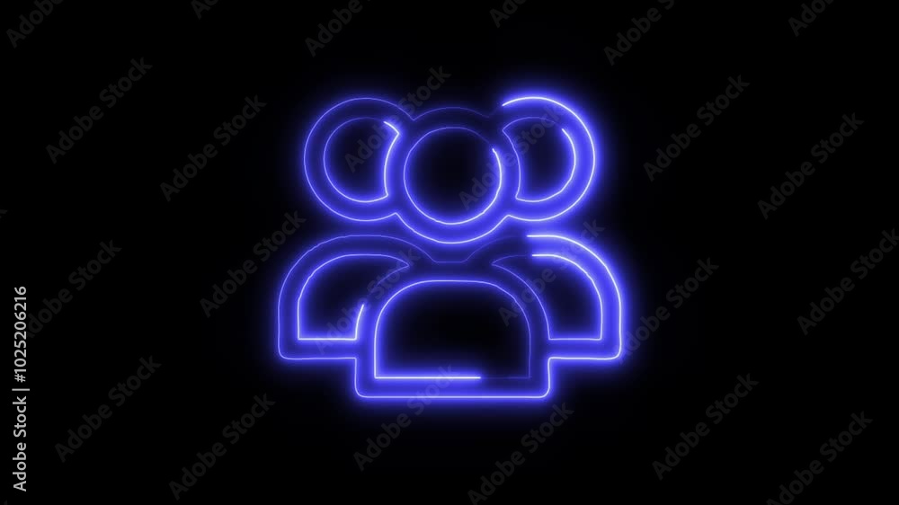 Productivity Group Outline Icon in HD Video Neon Animation – Teamwork and Efficiency Symbol on Black Background Productivity Group Outline Icon in HD Video Neon Animation – Teamwork and Efficiency Symbol on Black Background