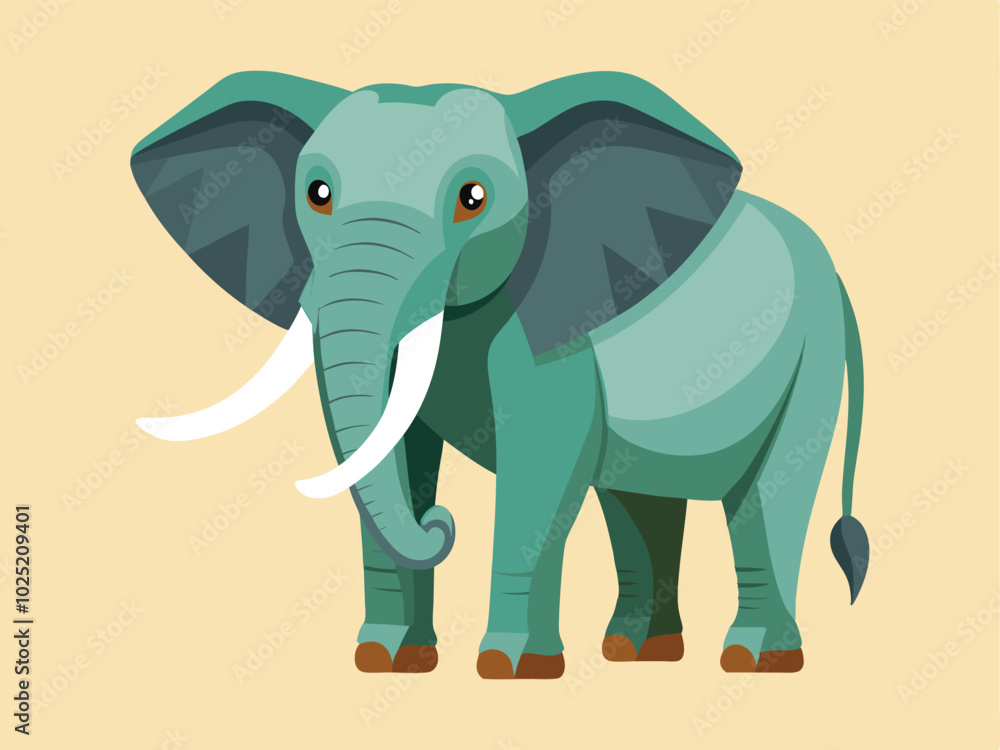 Fototapeta premium elephant cartoon with sign