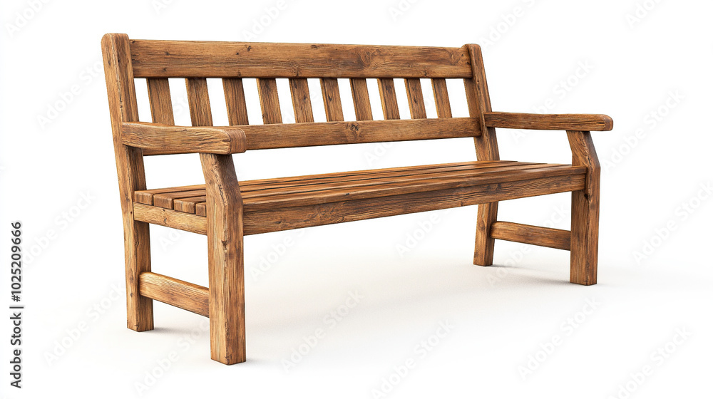 Wooden bench isolated on white background Wooden bench isolated on white background