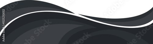 Header footer black grey gray curve abstract style border frame vector illustration banner background design