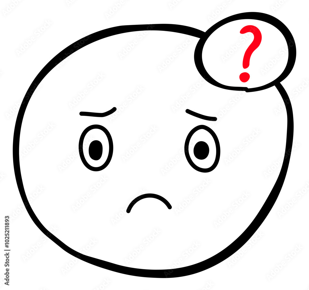 offended emoticon with a question mark offended emoticon with a question mark