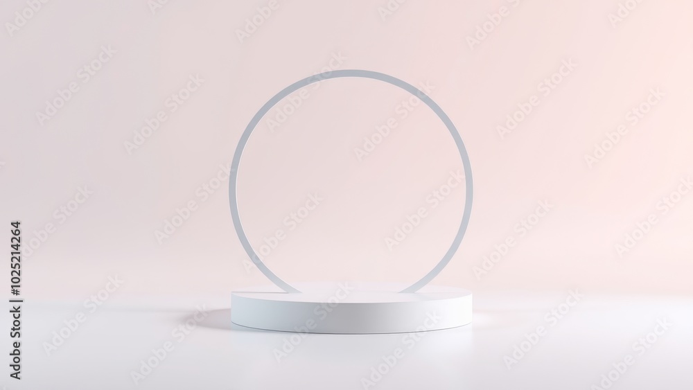 Podium for product presentation on soft light colour background. Podium for product presentation on soft light colour background.