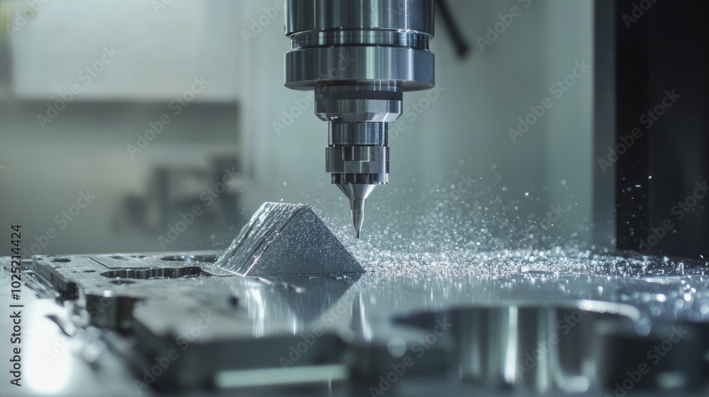 CNC Machine Cutting Metal. CNC Machine Cutting Metal.