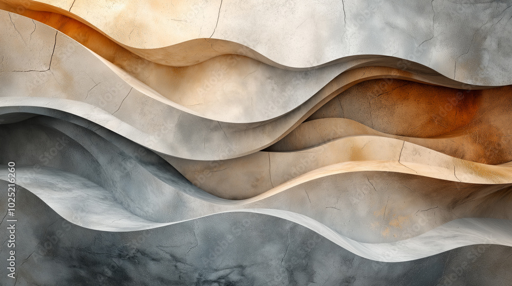 Abstract earthy layers with organic wave-like patterns in neutral tones Abstract earthy layers with organic wave-like patterns in neutral tones