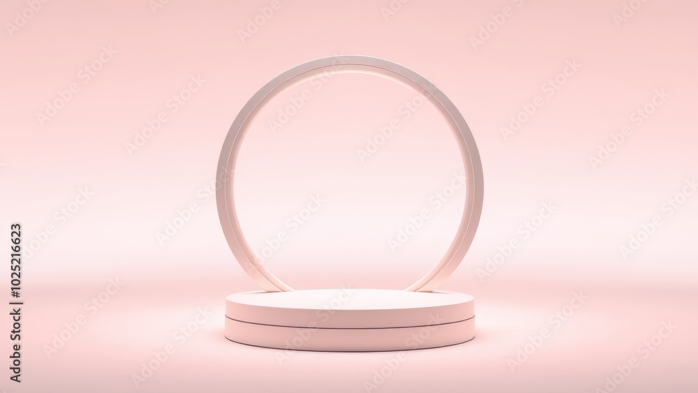 Podium for product presentation on soft light colour background. Podium for product presentation on soft light colour background.