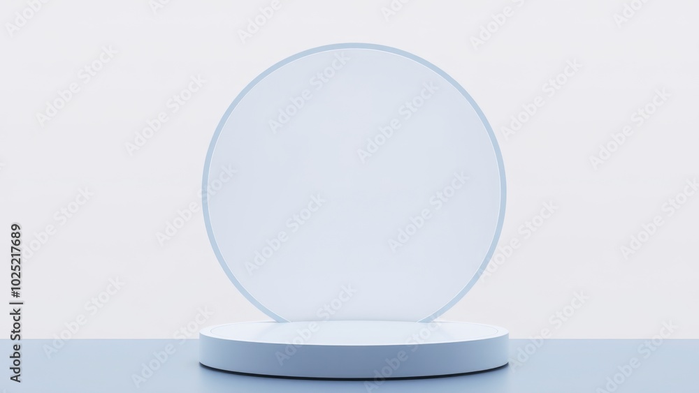 Podium for product presentation on soft light colour background. Podium for product presentation on soft light colour background.