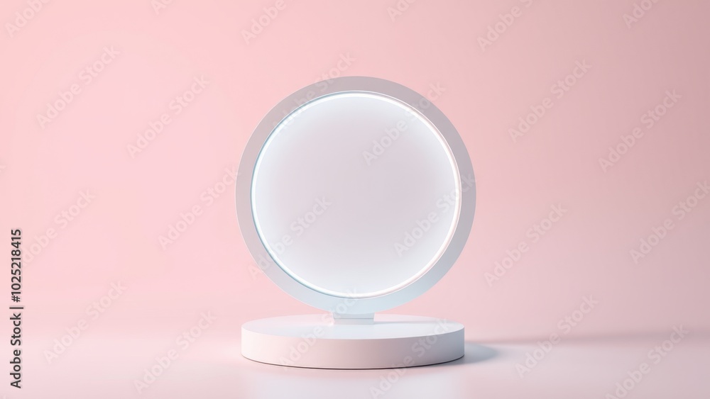 Podium for product presentation on soft light colour background. Podium for product presentation on soft light colour background.