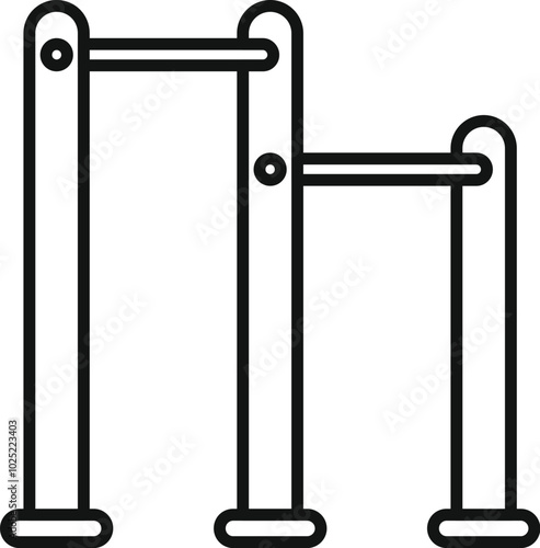 This icon represents a piece of outdoor fitness equipment, designed for bodyweight exercises and strength training