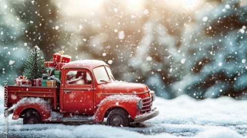 The Red Truck with Gifts