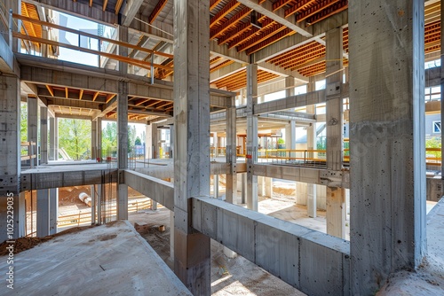 Wallpaper Mural A large, empty room with a lot of concrete pillars Torontodigital.ca