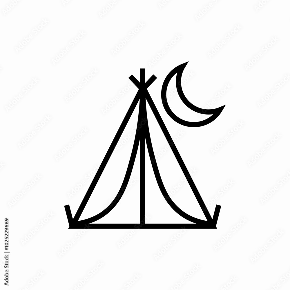 travel camp tent icon sign vector travel camp tent icon sign vector