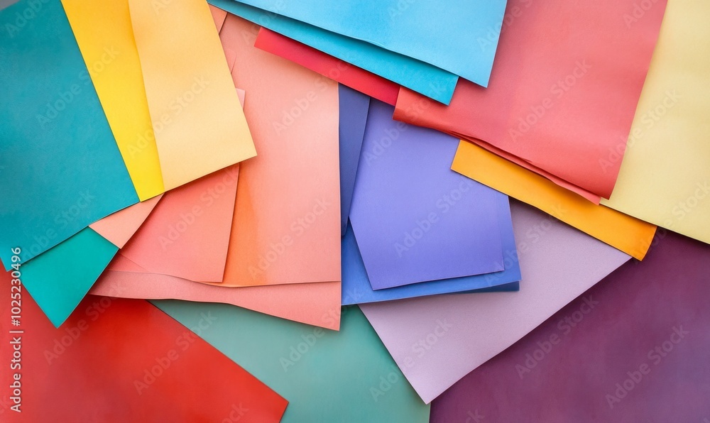Arranged sheets of colorful carton Arranged sheets of colorful carton