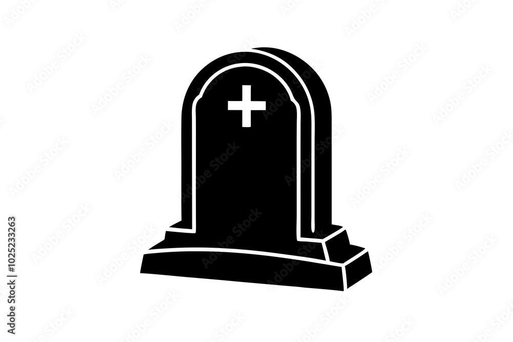 Gravestone icon. Tombstone icon. Headstone icon, vector illustration Gravestone icon. Tombstone icon. Headstone icon, vector illustration