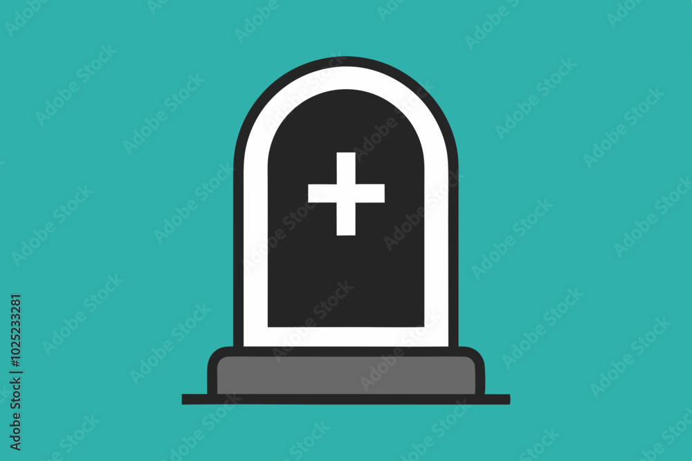 Tombstone icon vector illustration on trendy design Tombstone icon vector illustration on trendy design