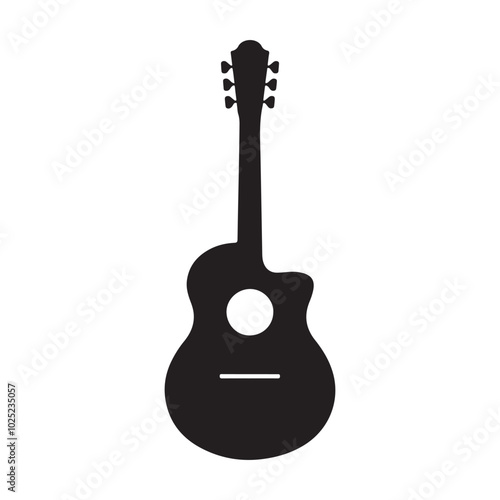 guitar silhouette vector illustration
