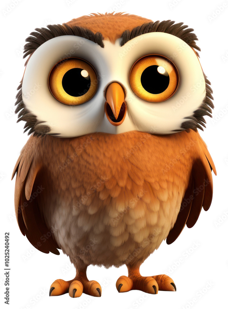 Fototapeta premium PNG Owl cartoon animal bird.