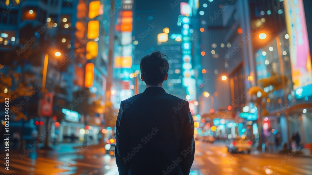 A business executive stands confidently in a modern cityscape, contemplating the future of his company. Copy space A business executive stands confidently in a modern cityscape, contemplating the future of his company. Copy space