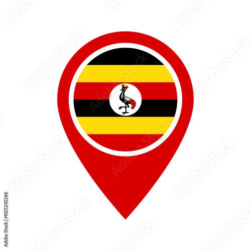 Free Download Uganda flag location icon - GFXLoad