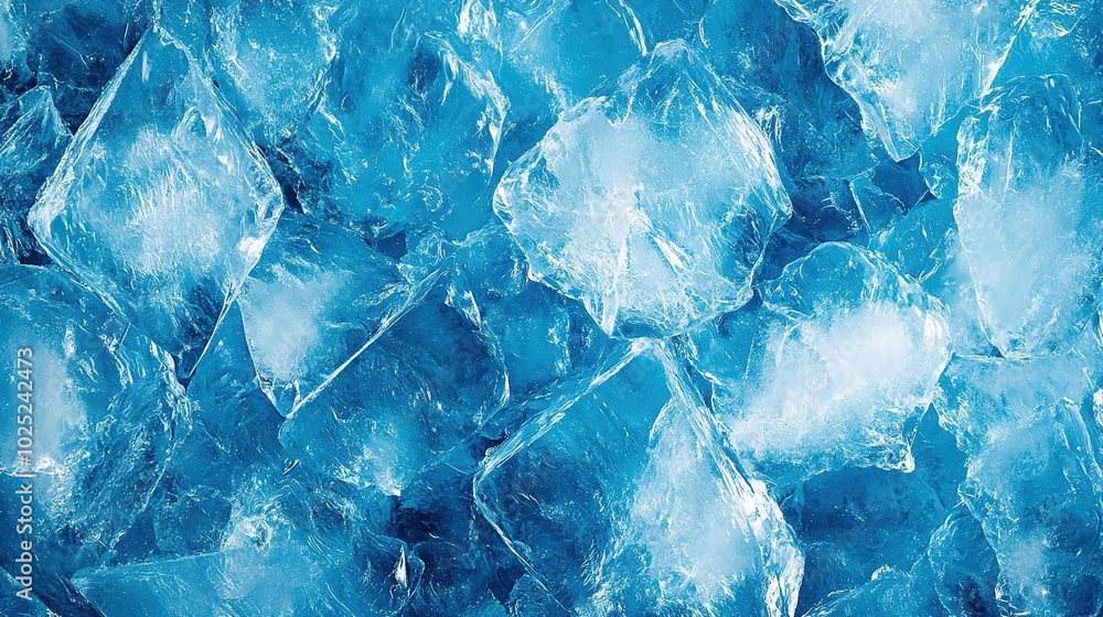 Geometric blue ice texture background Geometric blue ice texture background