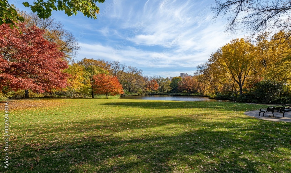Autumn coloured foliage in Wolfe's Pond Park Autumn coloured foliage in Wolfe's Pond Park