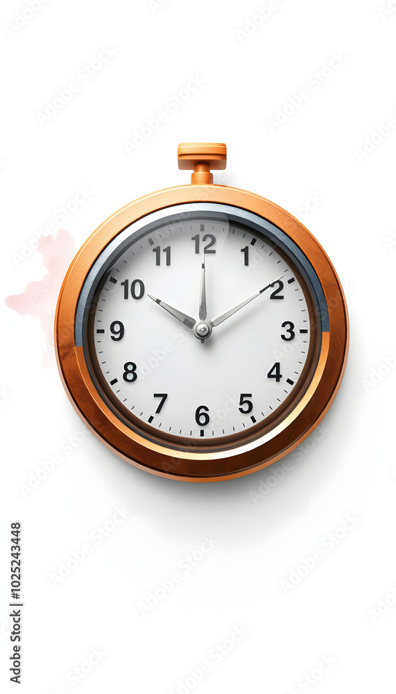 clock 3d render icon isolated with white highlights, png clock 3d render icon isolated with white highlights, png