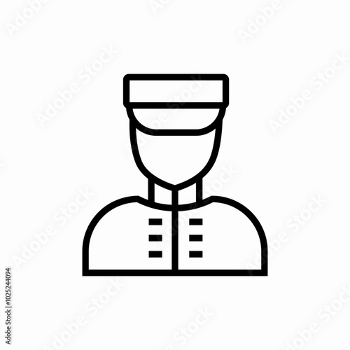hotel bellboy icon sign vector