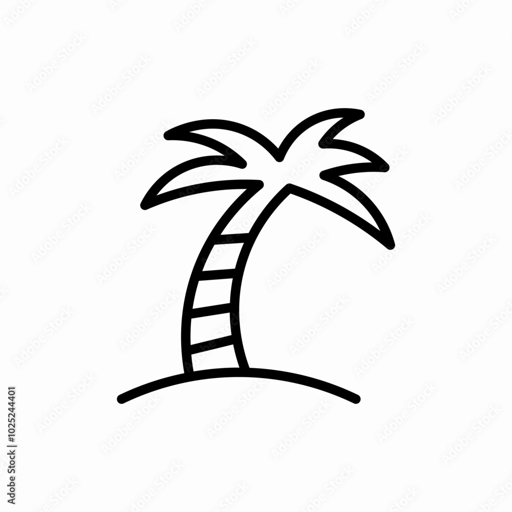 palm island icon sign vector